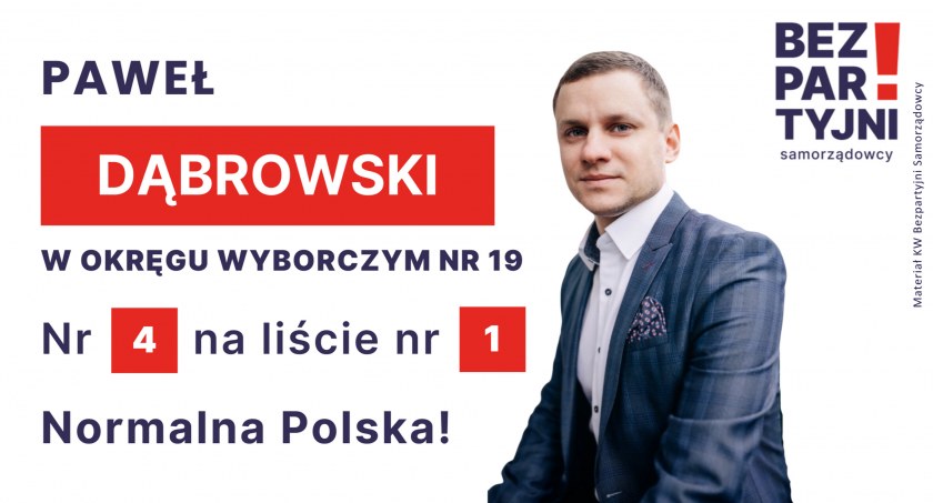 DĄBROWSKI PAWEŁ - OKRĘG WYBORCZY NR 19 - nr 4 na liście - Sejm 2023