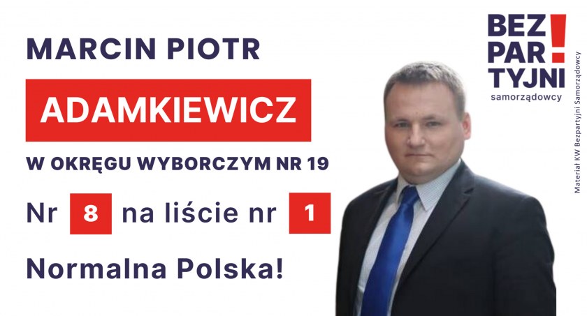 ADAMKIEWICZ MARCIN PIOTR - OKRĘG WYBORCZY NR 19 - nr 8 na liście - Sejm 2023