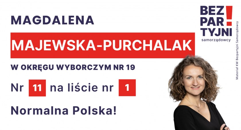 MAJEWSKA-PURCHALAK MAGDALENA - OKRĘG WYBORCZY NR 19 - nr 11 na liście - Sejm 2023