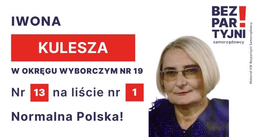 KULESZA IWONA - OKRĘG WYBORCZY NR 19 - nr 13 na liście - Sejm 2023