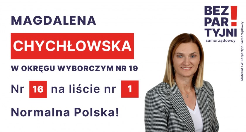 CHYCHŁOWSKA MAGDALENA - OKRĘG WYBORCZY NR 19 - nr 16 na liście - Sejm 2023