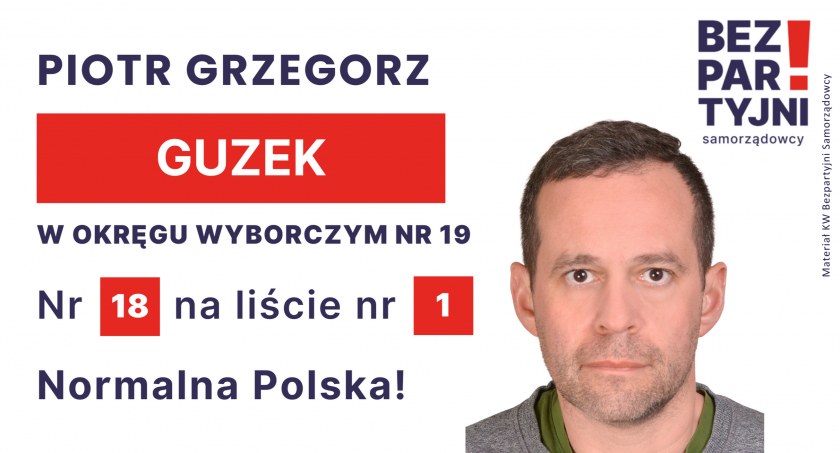 GUZEK PIOTR GRZEGORZ - OKRĘG WYBORCZY NR 19 - nr 18 na liście - Sejm 2023