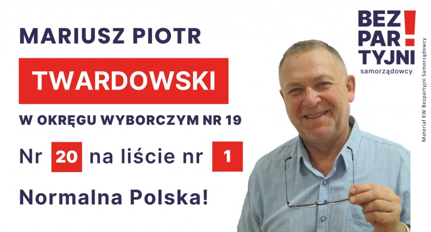 TWARDOWSKI MARIUSZ PIOTR - OKRĘG WYBORCZY NR 19 - nr 20 na liście - Sejm 2023