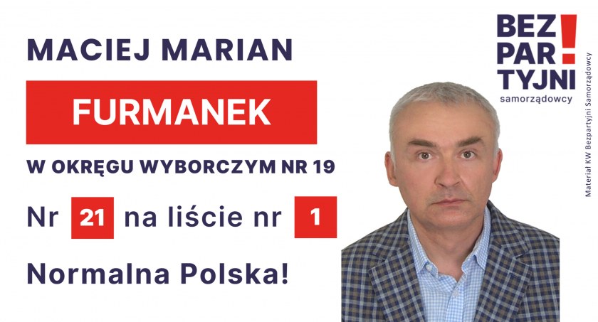 FURMANEK MACIEJ MARIAN - OKRĘG WYBORCZY NR 19 - nr 21 na liście - Sejm 2023