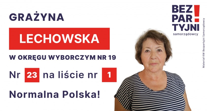 LECHOWSKA GRAŻYNA - OKRĘG WYBORCZY NR 19 - nr 23 na liście - Sejm 2023