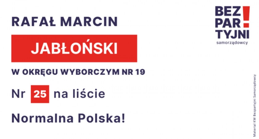 JABŁOŃSKI RAFAŁ MARCIN - OKRĘG WYBORCZY NR 19 - nr 25 na liście - Sejm 2023