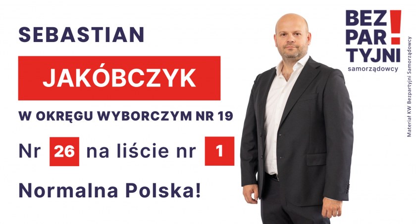 JAKÓBCZYK SEBASTIAN - OKRĘG WYBORCZY NR 19 - nr 26 na liście - Sejm 2023
