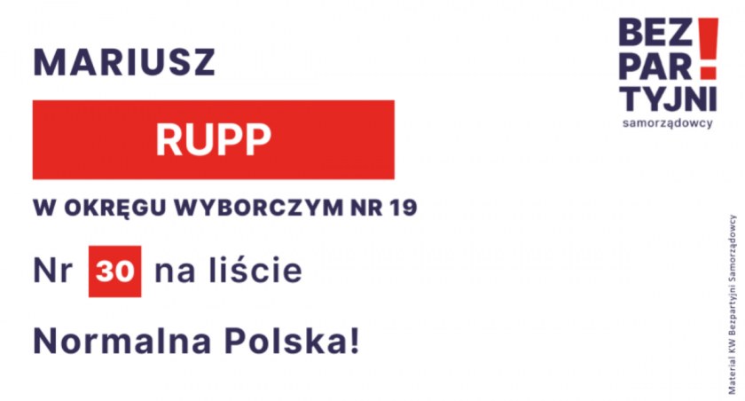 RUPP MARIUSZ - OKRĘG WYBORCZY NR 19 - nr 30 na liście - Sejm 2023