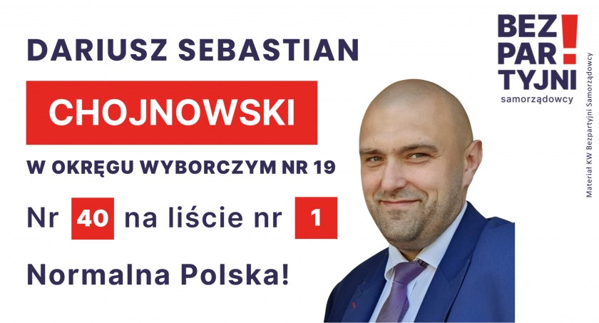 CHOJNOWSKI DARIUSZ SEBASTIAN - OKRĘG WYBORCZY NR 19 - nr 40 na liście - Sejm 2023