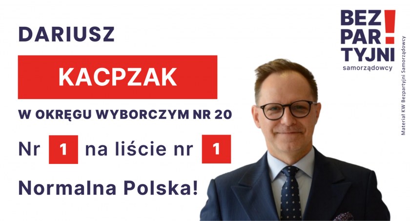 KACPRZAK DARIUSZ - OKRĘG WYBORCZY NR 20 - nr 1 na liście - Sejm 2023