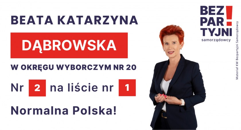 DĄBROWSKA BEATA KATARZYNA - OKRĘG WYBORCZY NR 20 - nr 2 na liście - Sejm 2023