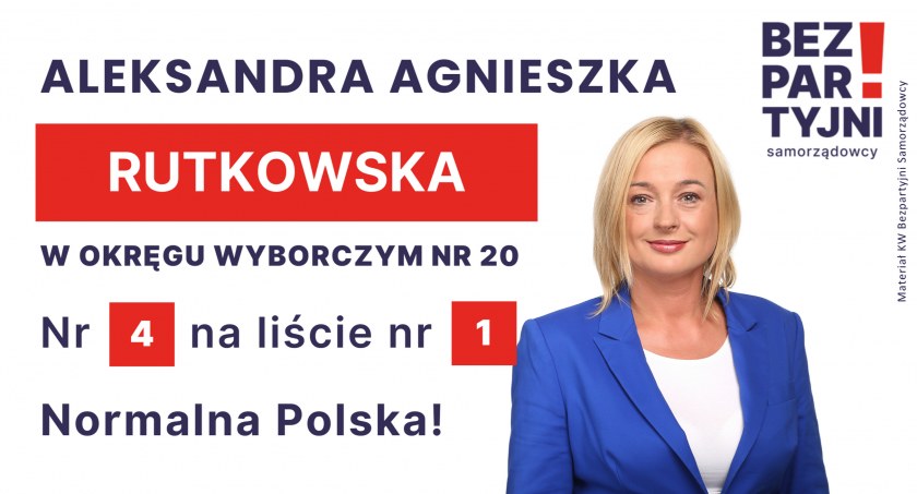 RUTKOWSKA ALEKSANDRA AGNIESZKA - OKRĘG WYBORCZY NR 20 - nr 4 na liście - Sejm 2023