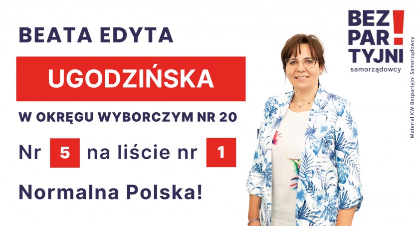 UGODZIŃSKA BEATA EDYTA - OKRĘG WYBORCZY NR 20 - nr 5 na liście - Sejm 2023