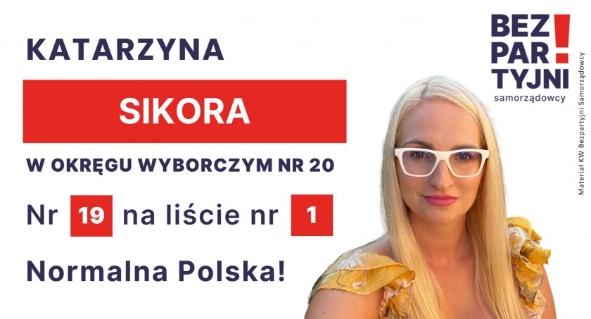 SIKORA KATARZYNA - OKRĘG WYBORCZY NR 20 - nr 19 na liście - Sejm 2023