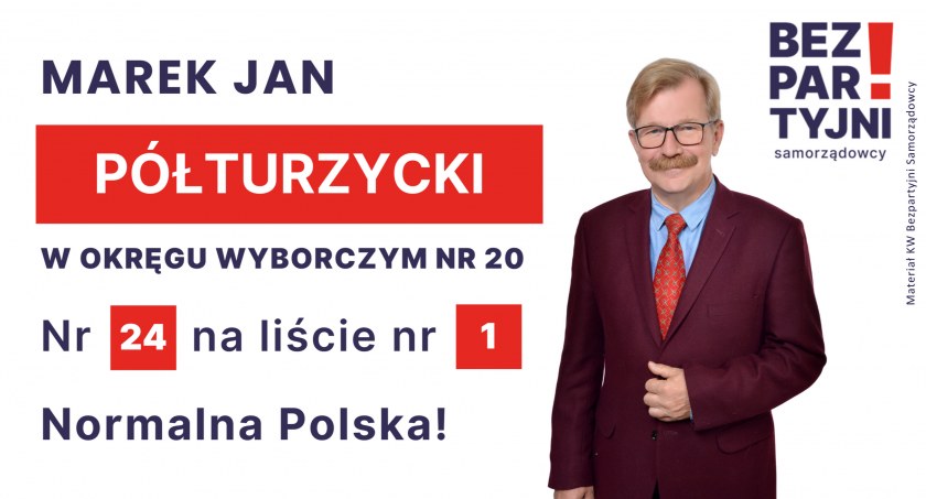 PÓŁTURZYCKI MAREK JAN - OKRĘG WYBORCZY NR 20 - nr 24 na liście - Sejm 2023