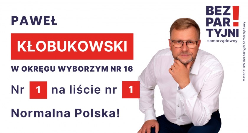 KŁOBUKOWSKI PAWEŁ - OKRĘG WYBORCZY NR 16 - nr 1 na liście - Sejm 2023