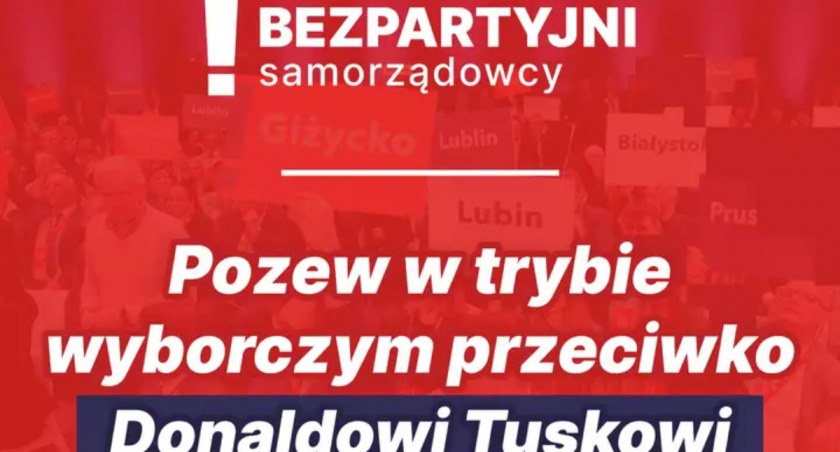 Donald Tusk pozwany w trybie wyborczym