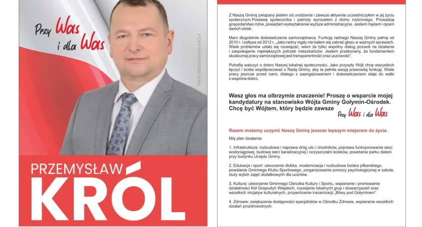 K. Rytel: Popieram Przemysława Króla na wójta w gminie Gołymin-Ośrodek