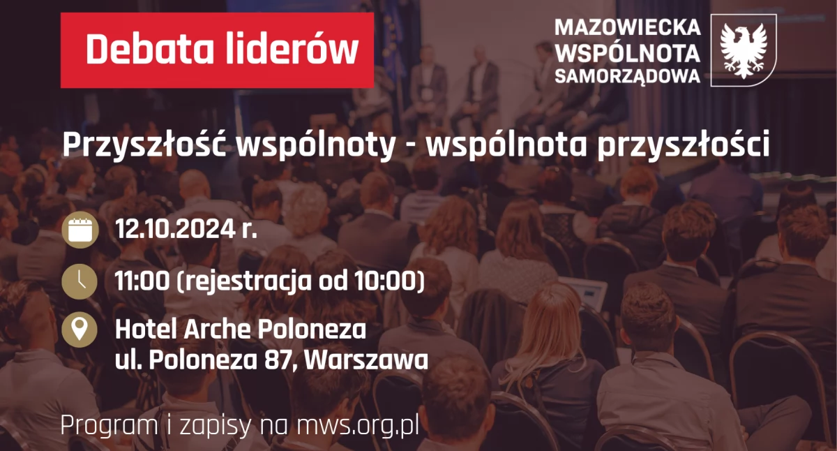 Debata liderów MWS. 12.10.2024. Zapisy online