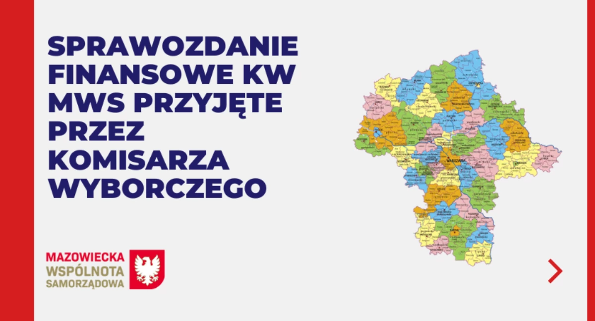 Sprawozdanie finansowe KW MWS przyjęte przez Komisarza Wyborczego