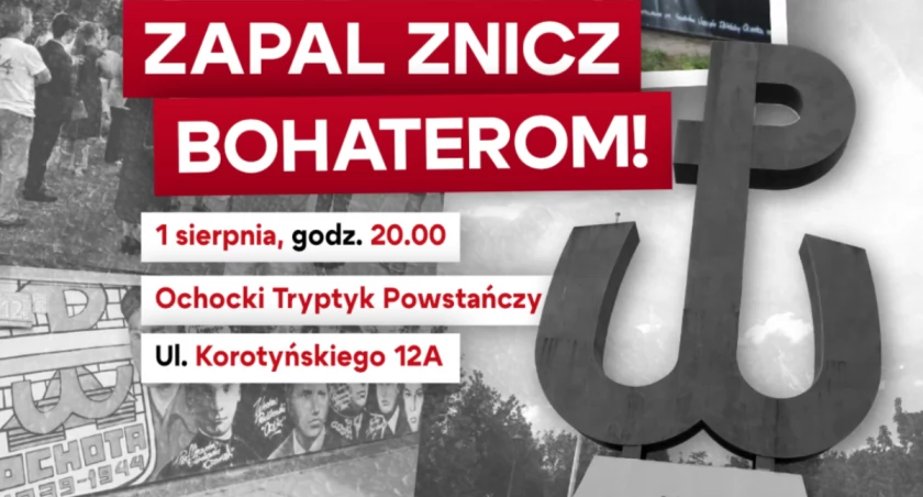 Uroczyste zapalenie zniczy na Ochocie - 1 sierpnia