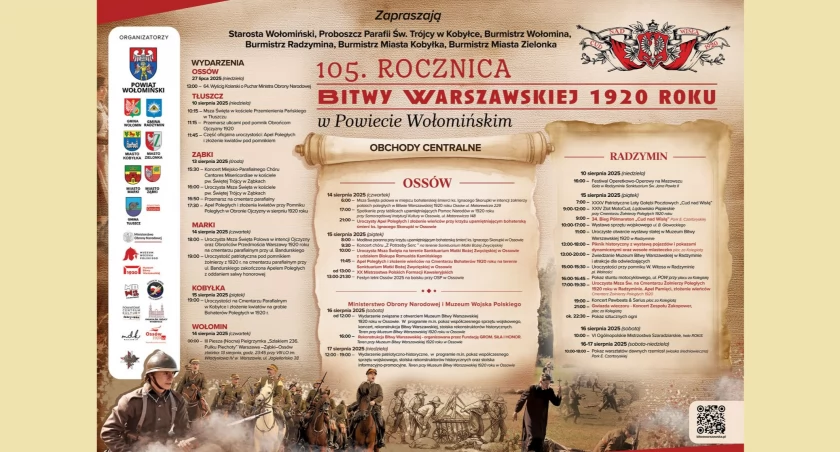 Powiat Wołomiński zaprasza na obchody 105. rocznicy Bitwy Warszawskiej 1920 r.