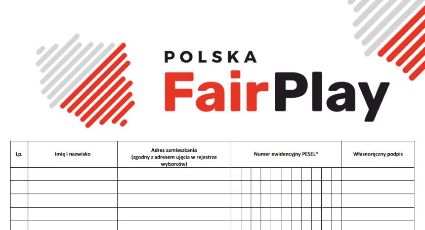 Ruszyła zbiórka podpisów pod KWW Polska Fair Play