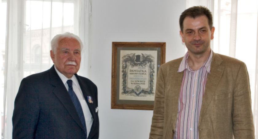 Prezydent Ryszard Kaczorowski z wizytą w Koneserze
