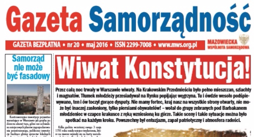 Już jest majowy nr Gazety Samorządność