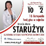 Re:Urszula Starużyk- kandydatka na radną do Sejmiku Woj. Mazowieckiego.