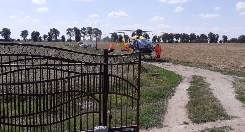 Wypadek w Gminie Włocławek! Śmigłowiec LPR zabrał małą dziewczynkę do szpitala