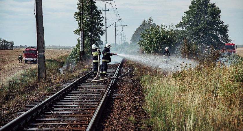 Pożar torowiska w Brokęcinie