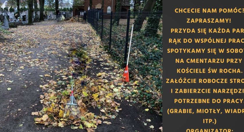 Wspólne sprzątanie Cmentarza przy kościele św Rocha