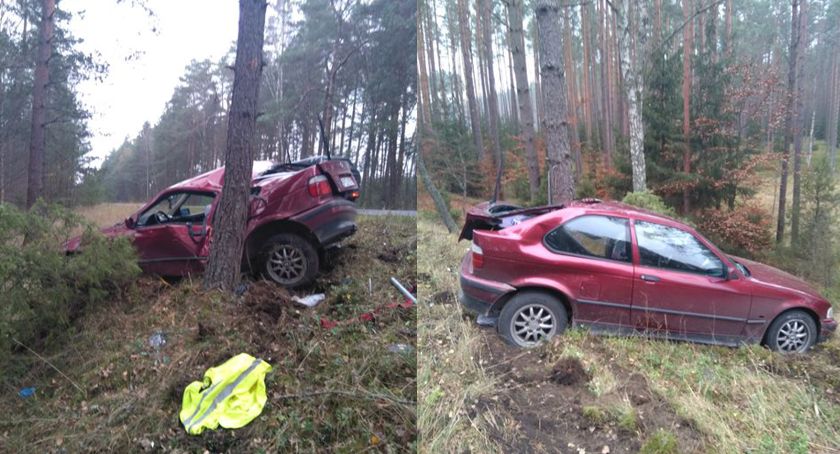 BMW uderzyło w drzewo