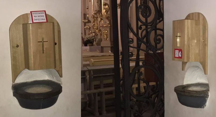 Bezdotykowe kropielnice w Sanktuarium Maryjnym w Górce Klasztornej
