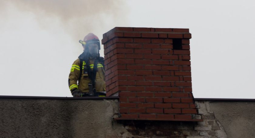 Pożar komina w Złotowie