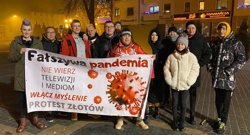 Złotowski protest przeciwników pandemii 