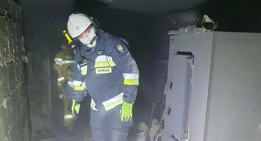 Pożar kotłowni w Starej Wiśniewce