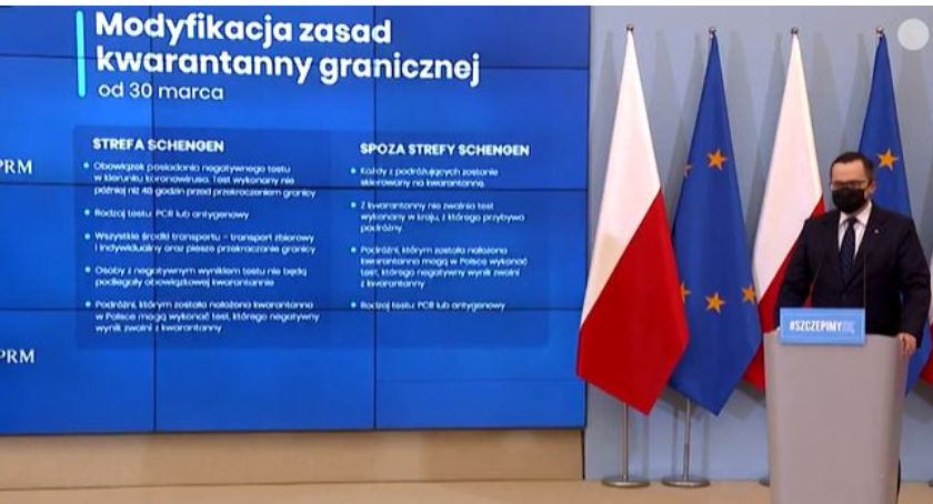 Zmieniły sie zasady kwarantanny dla podróżujących