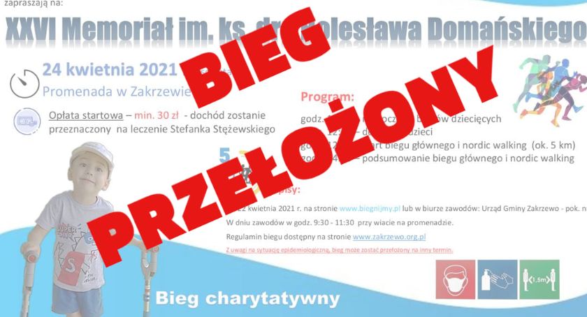 Będzie zmiana daty biegu w Zakrzewie