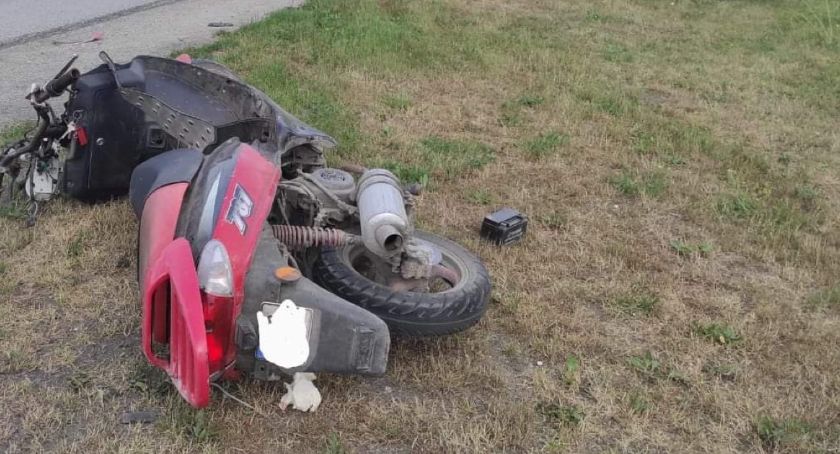 Wypadek z udziałem motoroweru