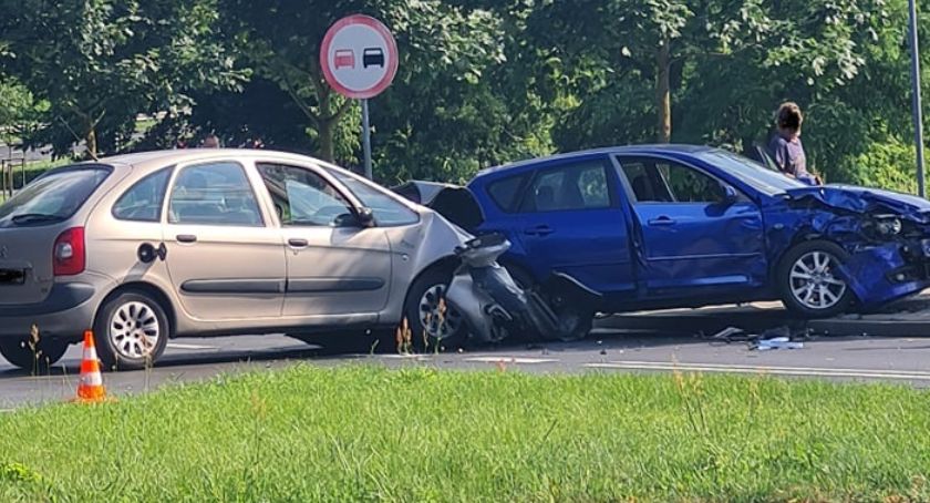Kolizja na ul. Staszica w Złotowie