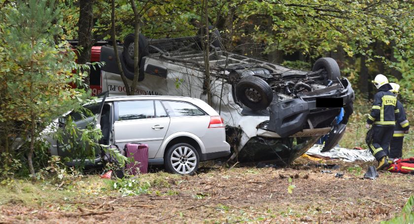 Groźny wypadek na trasie Zakrzewo - Wersk