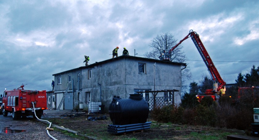 Pożar domu jednorodzinnego w Podróżnej