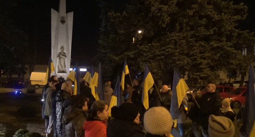 Ukraina bez Putina! - mieszkańcy gminy Łobżenica protestują przeciwko wojnie