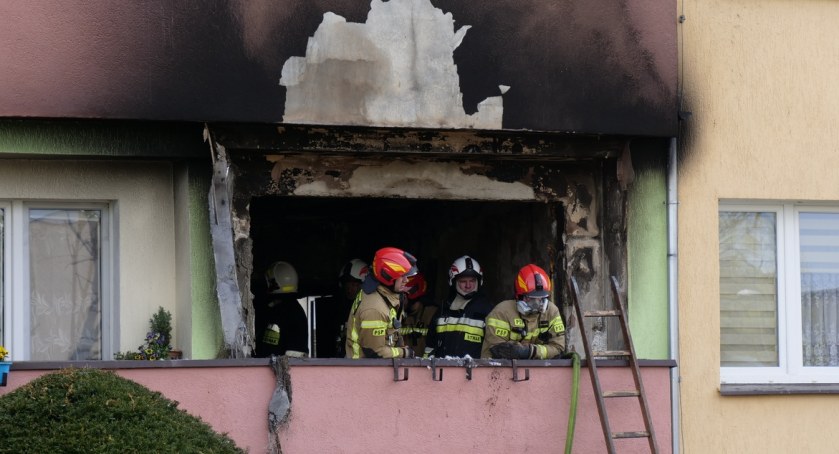 Pożar mieszkania w Złotowie