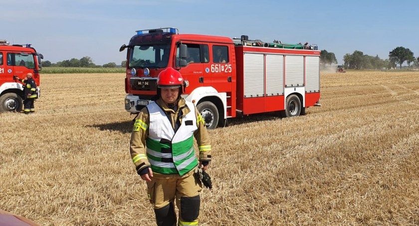 Pożar pszenicy w Śmiardowie Krajeńskim