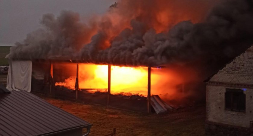 Pożar budynku gospodarczego w Podgajach
