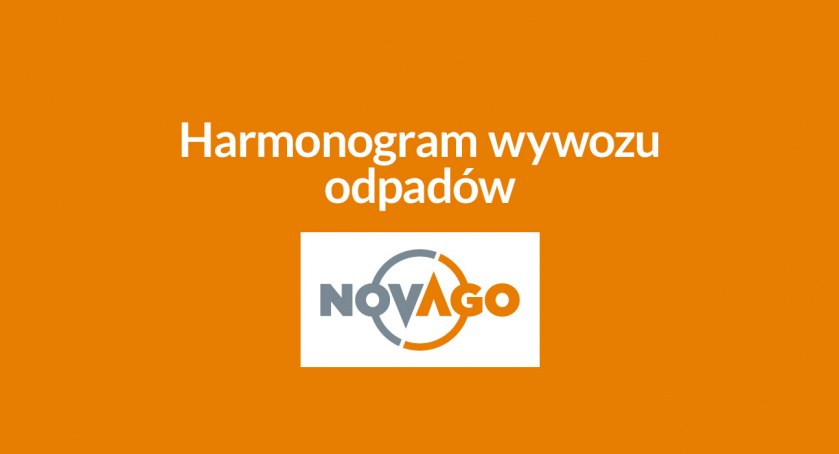 Harmonogram wywozu odpadów przez firmę Novago Złotów sp. z o.o.