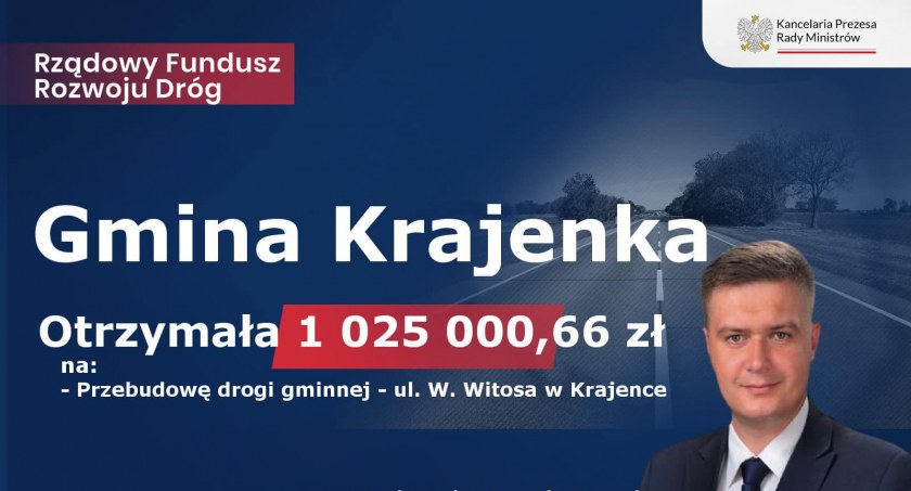 Milionowe dofinansowanie na przebudowę ul. W. Witosa w Krajence